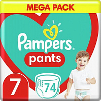 Подгузники-трусики Pampers Pants Размер 7 (17+ кг) 74 шт.