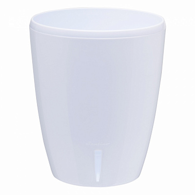 Вазон пластик Orchidea Twin круглий білий глянець 1,3 л Santino (2008701)
