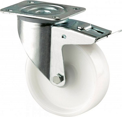 Опора колесная поворотна с тормозом 3477 UOR 100 P62 TENTE 