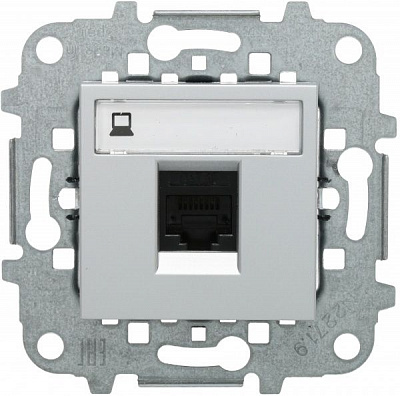 Розетка комп’ютерна ABB Zenit RJ45 8-пол. срібний N2218 PL PC1-Z
