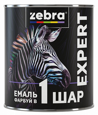Емаль ZEBRA EXPERT 1 шар червоний високий глянець 0,7л