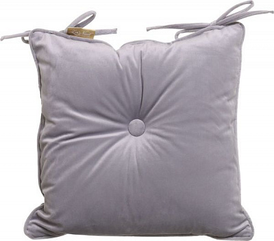 Подушка на стілець Велюр 40х40 см світло-сірий La Nuit