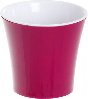 Горщик пластиковий Santino Арте круглий 0,6л ліловий/білий