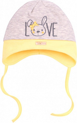 Шапочка Bembi ШП78 р.46 серо-желтый 25078021119.X50