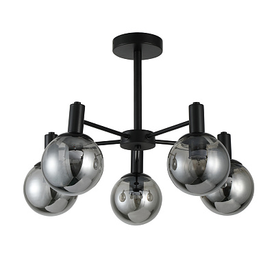 Люстра потолочная ARDERO Neapol 5x15 Вт E27 черный BL1550-1