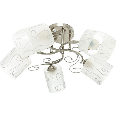 Люстра потолочная Accento lighting Galaxy 5xE27 сатиновый никель ALG-73029/5 