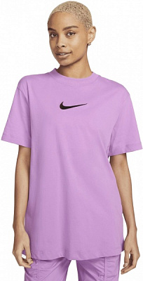 Футболка Nike W NSW TEE BF MS FD1129-532 р.S фиолетовый