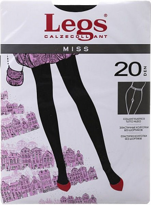 Колготки женские Legs Miss 20 Den Nero р. 3 черный 1 шт. 