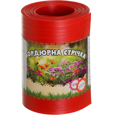 Бордюрная лента 150x0,65x9000 мм красная