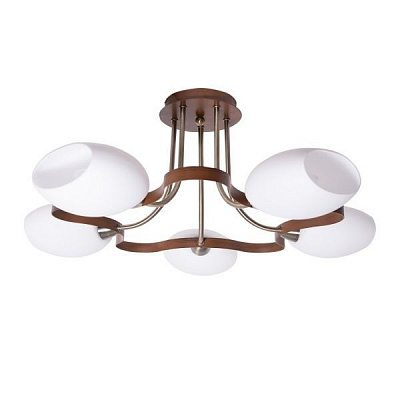 Люстра потолочная Altalusse INL-9210C-15 5x40 Вт E14 античная бронза/орех 