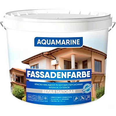 Фарба фасадна водоемульсійна КОРАБЕЛЬНАЯ AQUAMARINE білий 1,4кг