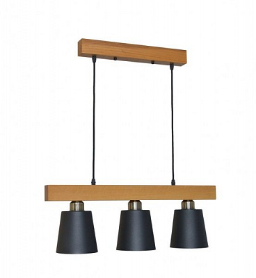 Подвес Геотон Крона СТ180-3 3x60 Вт E27 дерево светлое 48740 