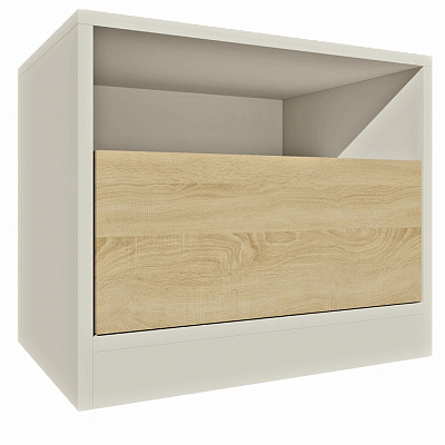 Тумба прикроватная Світ Меблів Анита 500x420x360 мм дуб сонома/кашемир