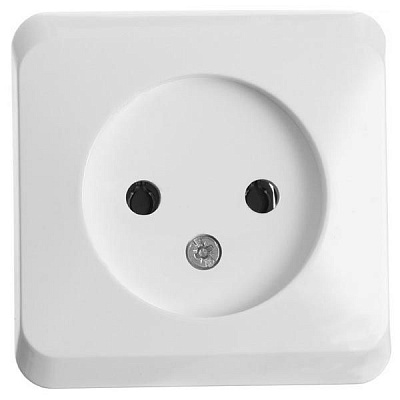 Розетка без заземления Schneider Electric Prima без шторок белый WDE001000
