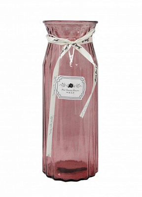 Ваза скляна YIWU Crystal Cindy 29 см червона