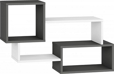 Полка Грейд Микс Премиум 850x550x250 мм графит/нимфея альба 