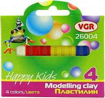 Пластилін Happy Kids VGR 4кол, 30 гр VGR