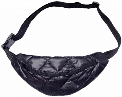 Сумка поясная 4PROFI стеганая черная 14x34 см 4003