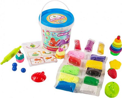 Набор пластилина OKTO легкого магического прыгающего 1,2 л 4 ТМ Moon Light Clay 70004