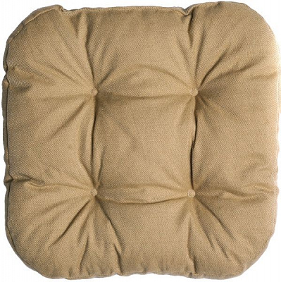 Подушка на стул 41х41х8 Безе темно-бежевая