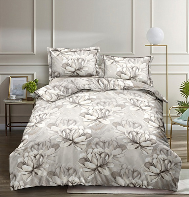 Комплект постільної білизни Misima 2.0 сірий із малюнком La Nuit