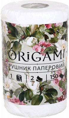 Паперові рушники ORIGAMI 150 відривів двошаровий 1 шт.