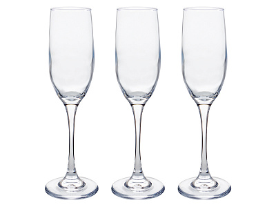 Набор бокалов для шампанского LeGlass Flute 602-001 170 мл 3 шт.