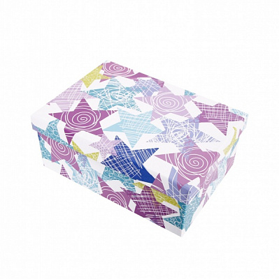 Коробка подарочная прямоугольная звезды 19х13х7,5 см 1110236001