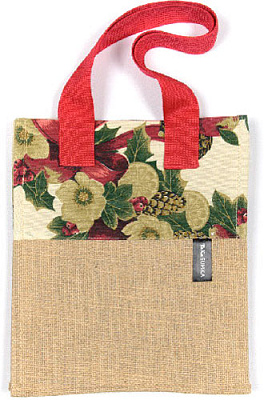 Сумка для подарков джутовая S (Red) до 3 кг ТК-СУМКА