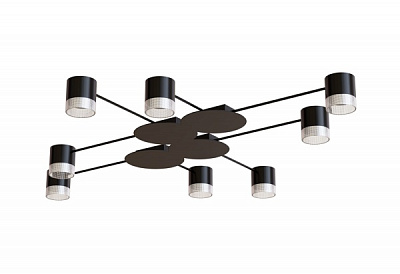 Люстра потолочная Hopfen STARK CL-8/4-CRISTAL 8xGX53 черный 