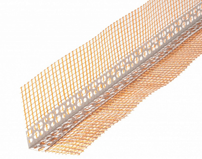 Уголок ПВХ перфорированный с сеткой Masterplast THERMOMASTER 70 мм 3 м