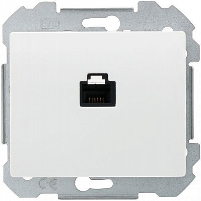 Розетка телефонная Siemens Iris RJ11 белый 19582 W