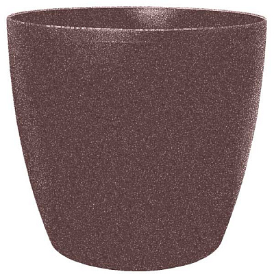 Горшок пластиковый Алеана Матильда круглый 7,6л мокко (114095) 