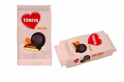 Печенье Toniya Коло-Бокко с апельсиновым желе 145 г 