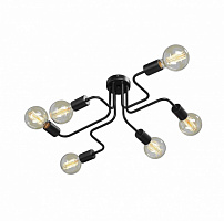 Люстра Геотон Лабіринт 02-6х60-856 6x60 Вт E27 чорний 49016 