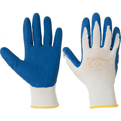 Перчатки Reis с покрытием латекс M (8) OX-LATEKS 08