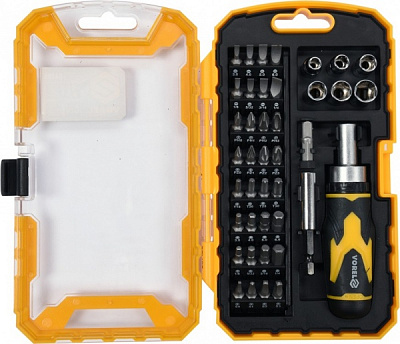 Викрутка-ручка та біти 9 в 1 Vorel 64385