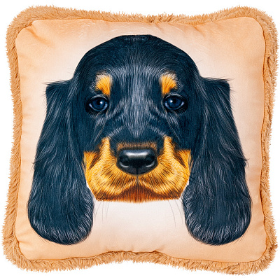 Подушка декоративна Собака Кокер Спанієль 35x35 см бежевий Stip