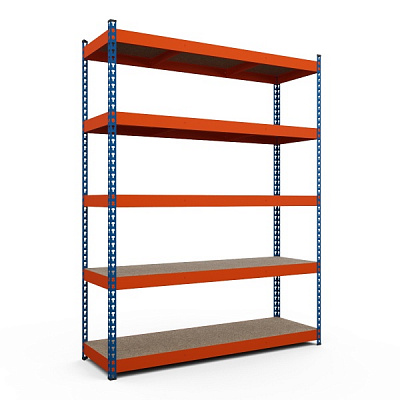 Стеллаж металлический Меткас 2160x1200x500 мм синий/оранжевый (ТС21623 12050 51) 