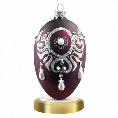 Ялинкова іграшка Перлина Карт’є 11 см фіолетовий CE001