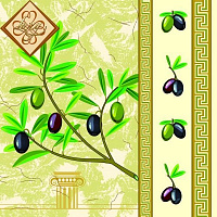 Салфетки столовые Luxy Греческая оливка 33х33 см 20 шт.