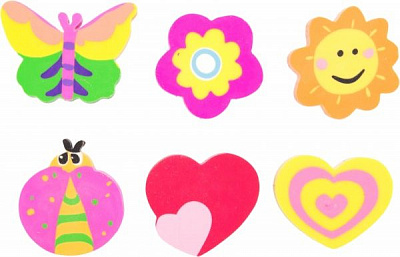 Набор ластиков из синтетического каучука Flowers&Hear 6 шт Centrum