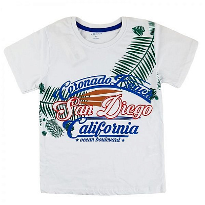 Футболка для мальчиков San Diego San Diego р.128 белый 