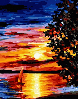 Картина по номерам Пылающий закат bk_1325 40x50 см BookOpt 