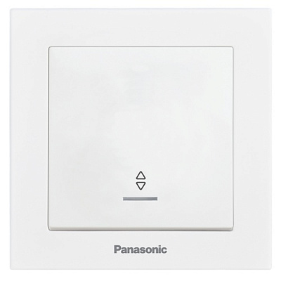 Выключатель проходной одноклавишный Panasonic Karre Plus 55 с подсветкой белый WDTC90042WH-UA1