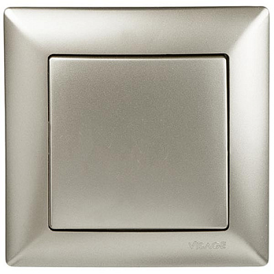 Выключатель одноклавишный Gunsan Visage без подсветки 16 А 220В IP20 бежевый металлик VS 28 25 101