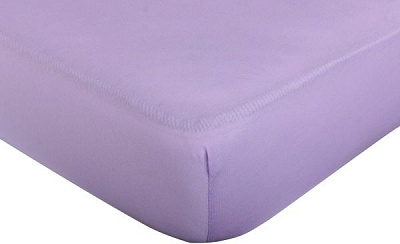 Простынь на резинке трикотажная 160x200 см сиреневый Homeline 