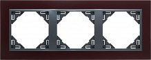 Рамка трехместная Efapel ANIMATO Logus универсальная металлик красный 90930 TBS