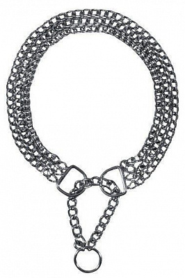 Ошейник-удавка Лорі трехрядный хромированный УЛ 3-3,0/50 см