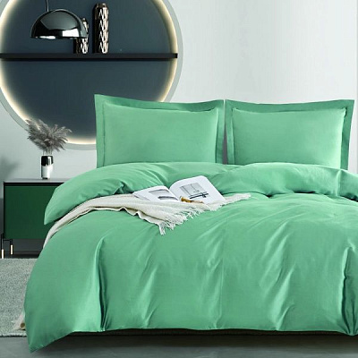 Комплект постельного белья семейный светло-зеленый La Nuit 